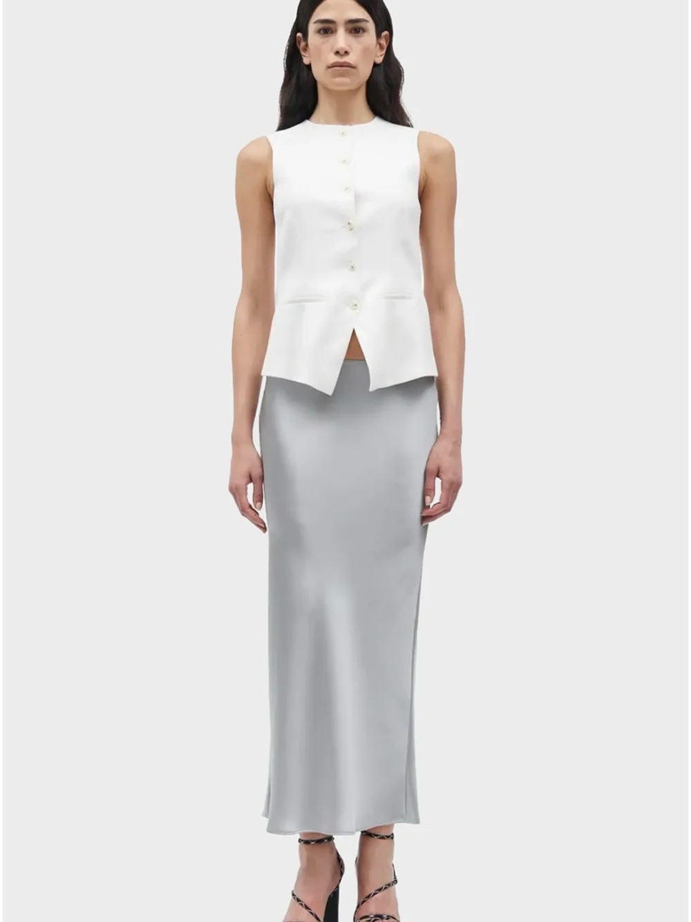 NWOT Saagneta Long Skirt in Limestone